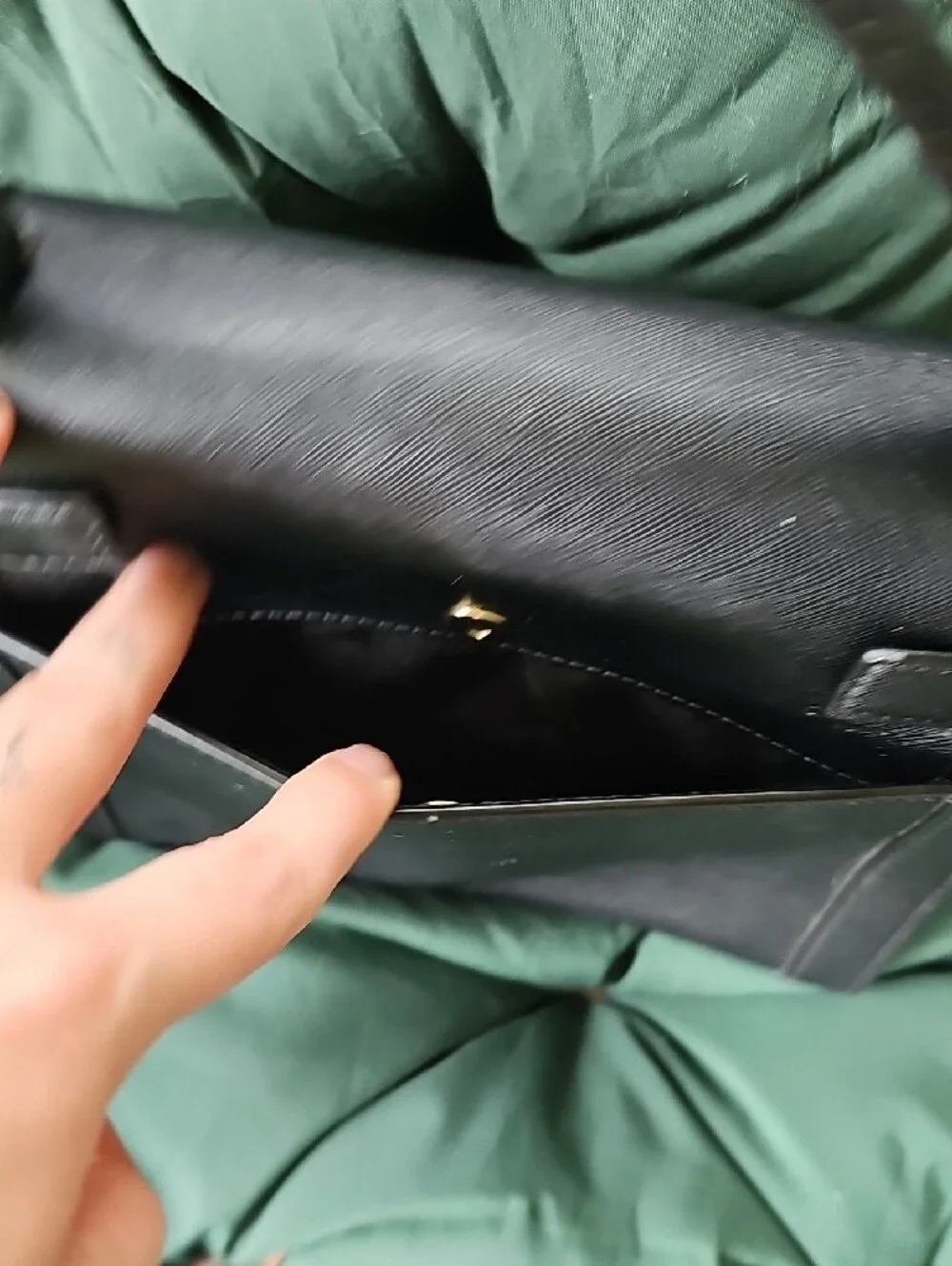 Michael Kors Black Leather Top-Handle Satchel with Gold Studs